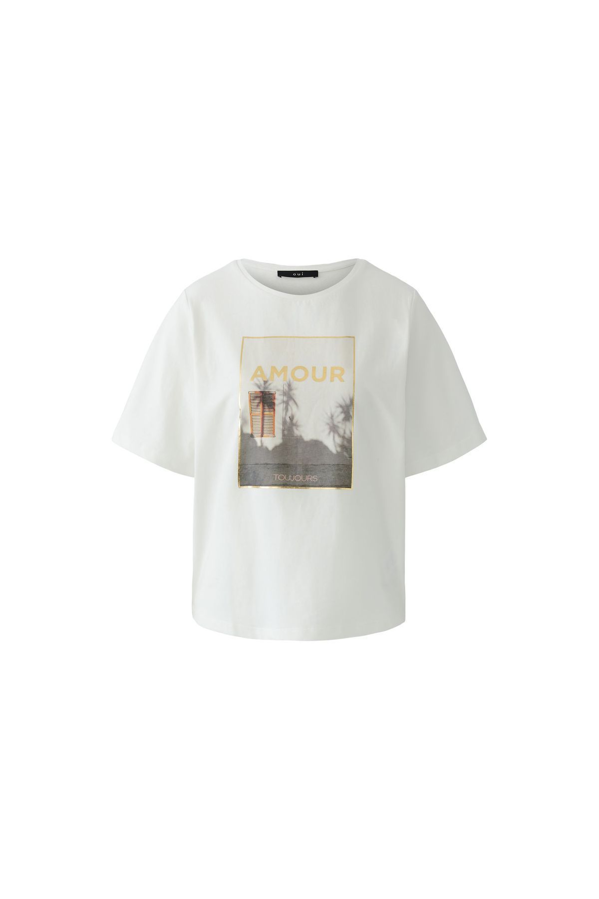 Жіноча футболка OUI 97516 1006 Біла 36 97516 1006 фото