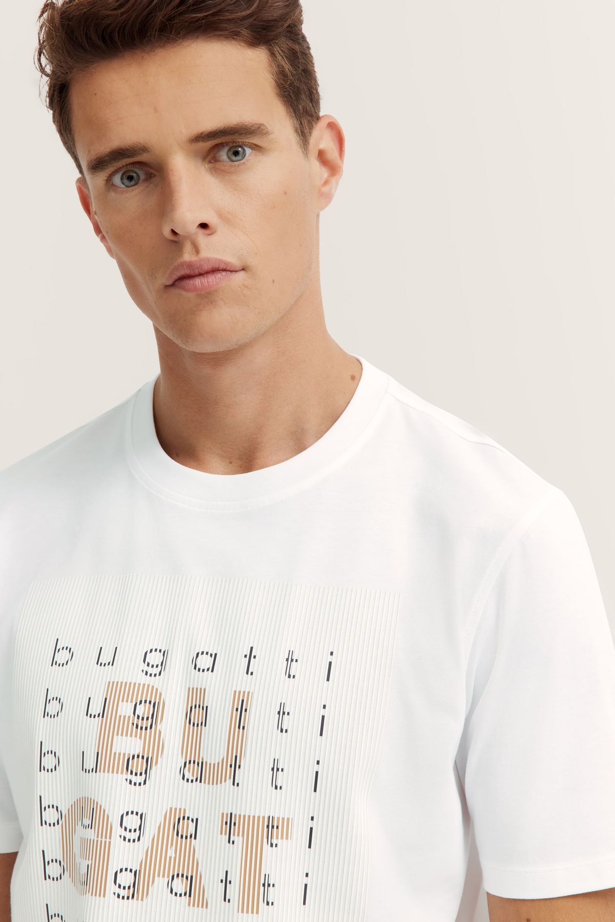 Чоловіча футболка Bugatti 8350 75046/10 Біла 3XL 8350 75046/10 фото